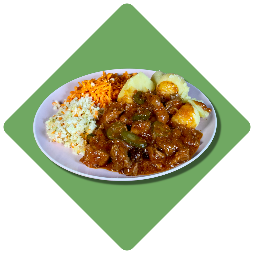 Kiaulienos troškinys su raugintais agurkais