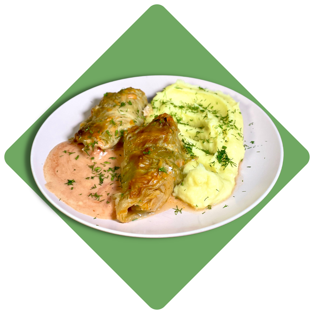 Balandėliai su daržovių padažu