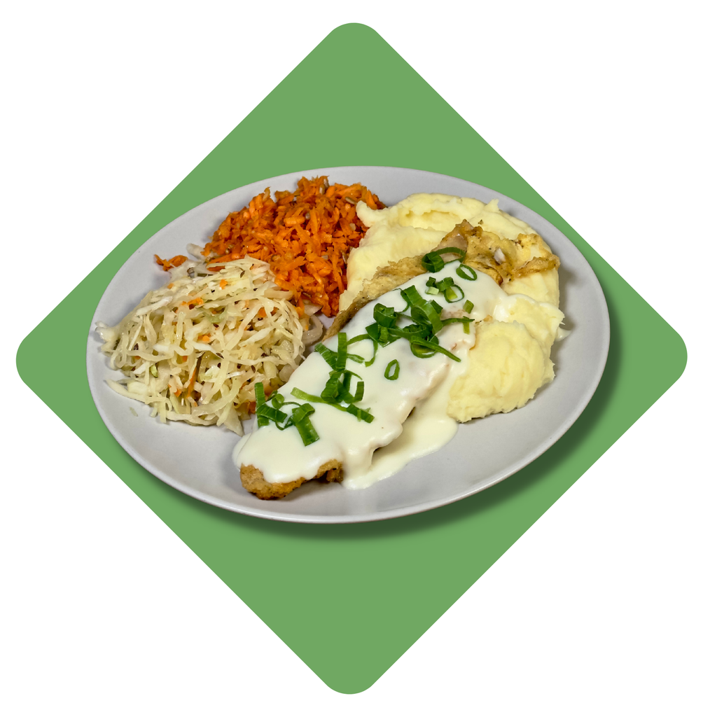 Jūros lydekos kepsnys su sūrelio padažu