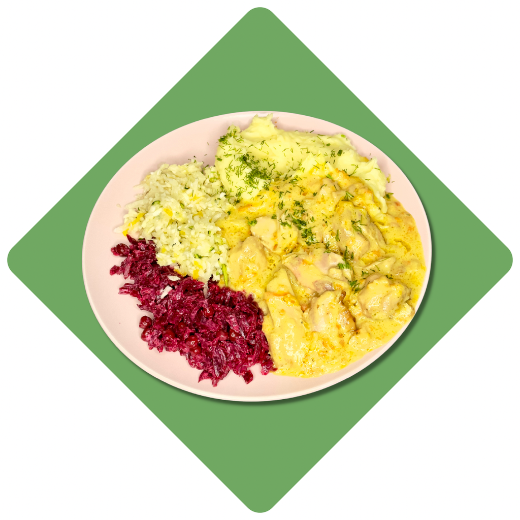 Vištienos troškinys su kario padažu