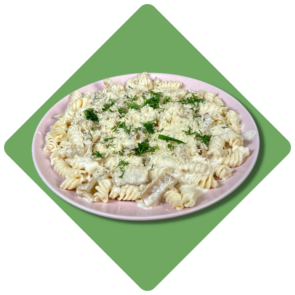 Fusilli makaronai su kalmarais ir tadiciniu padažu