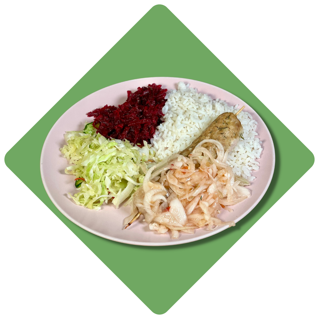 Liule - kebabas su marinuotais svogūnais