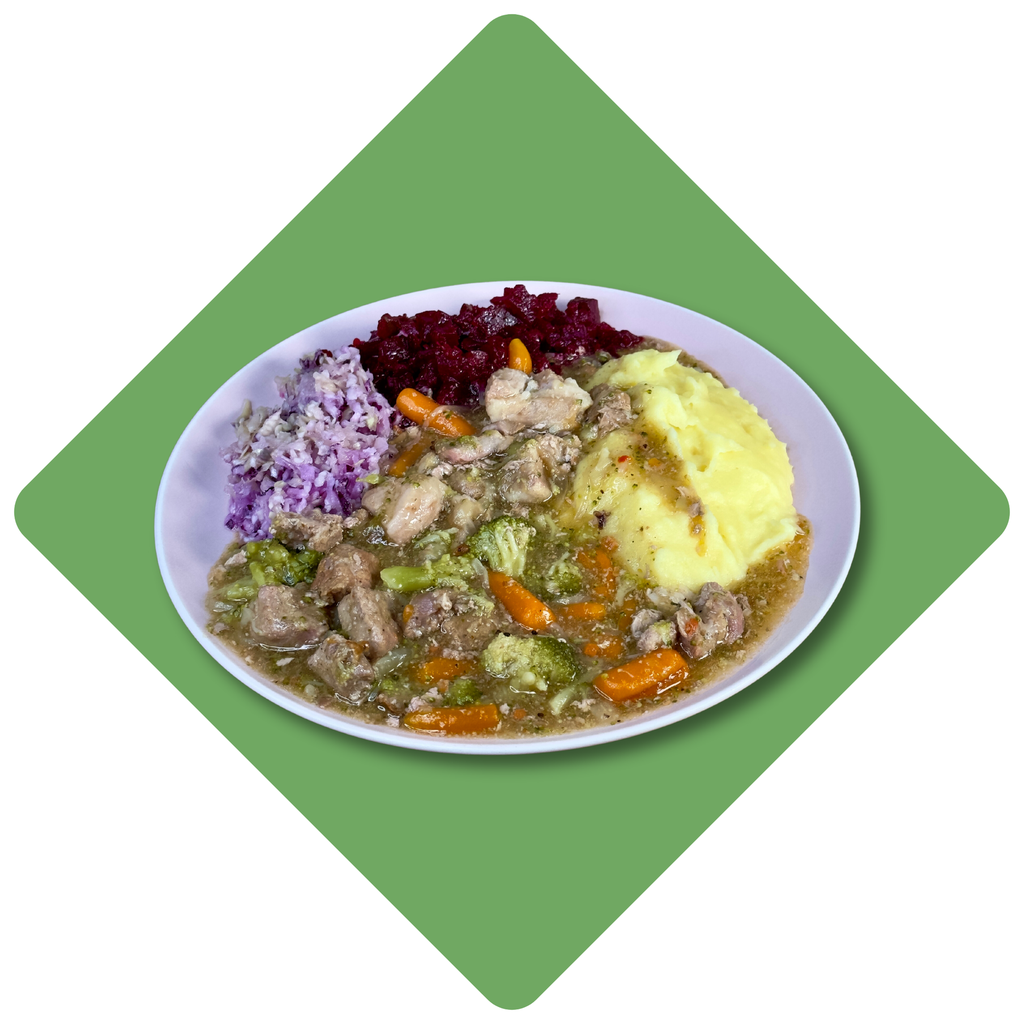 Kiaulienos troškinys su brokoliais