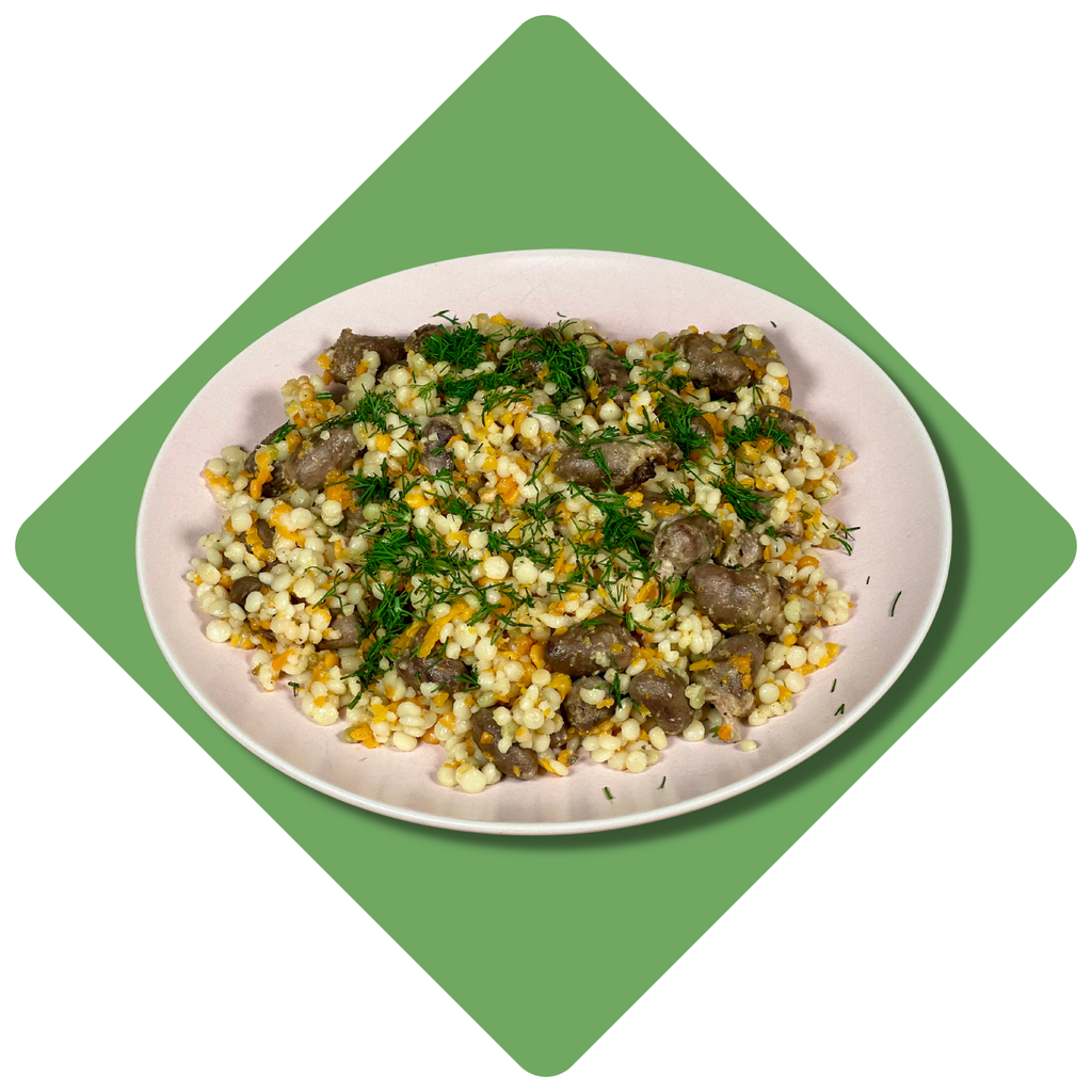 Vištienos širdutės su kuskusu