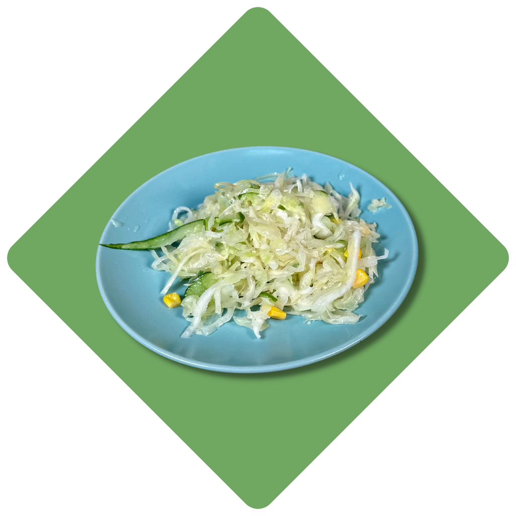 Kopūstų salotos su kukurūzais ir agurkais (200 g)