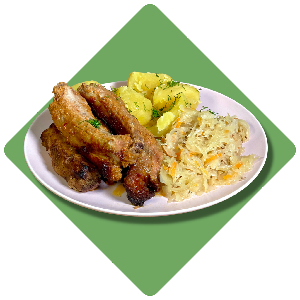 Kiaulienos šonkauliai su BBQ padažo glazūra