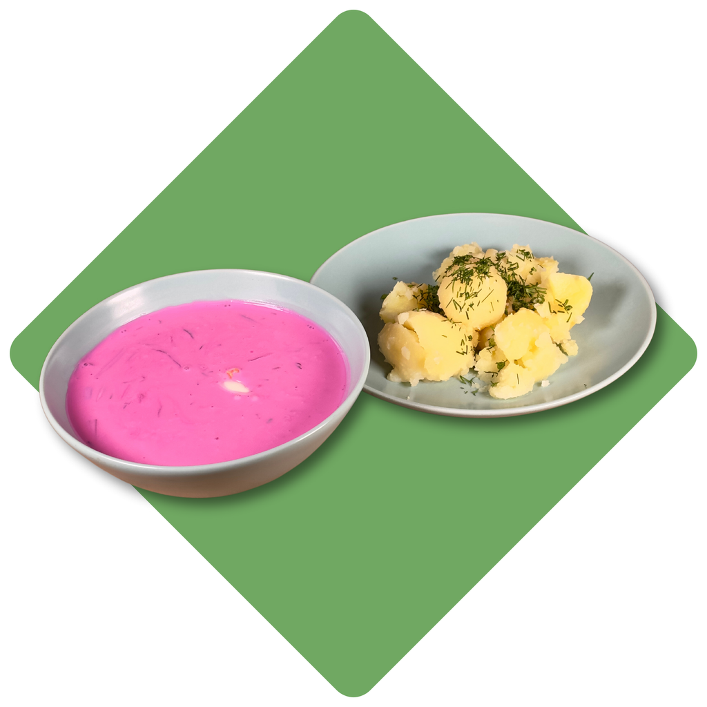 Šaltibarščiai  (virtos bulvės)