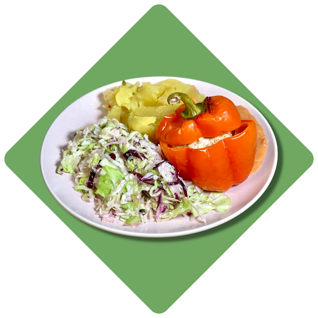 Įdaryta paprika su malta vištiena 